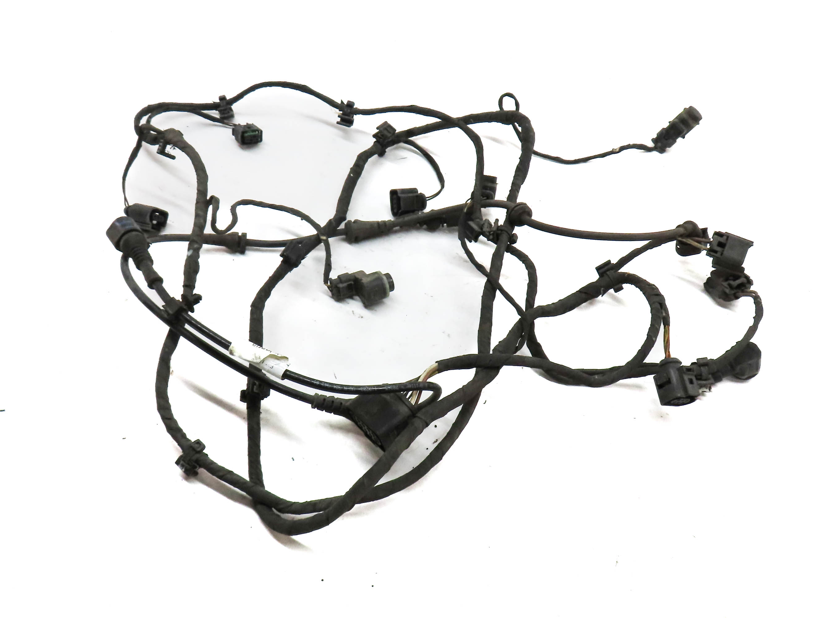 2011 AUDI Q7 (4L) FRONT PARK ASSIST PDC SENSOR SET 4 w/ WIRE WIRING HARNESS — exact item pictured